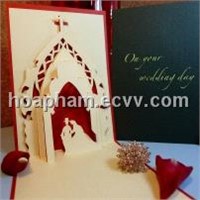 Wedding Card - Handmade pop-up greating card