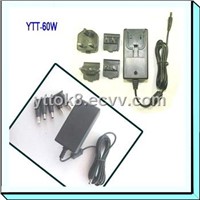60W DC Universal Laptop Power Adapter/Plug Adapter (universal, changeable plug)