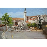 City Scene Oil Painting