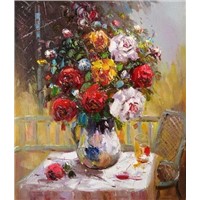 Floral oil painting