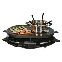 Household Elelctric Grill with Fondue Set (XJ-3K076PO)