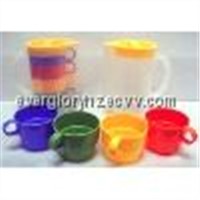 Jug with 4 cups-Plastic Cup set
