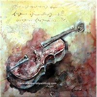 Mordern-Music Instrument Oil Painting