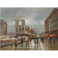 Paris Scene Oil Painting