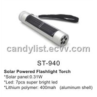 Solar powered Flashlight Torch