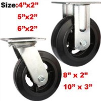 rubber on iron cast wheel