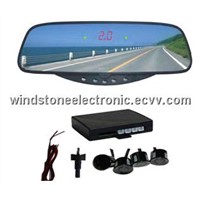 4 flash Sensors Car Parking System Safety Device LED Reverse Sensor/Slim Curved LED mirror