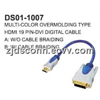 DVI to HDMI Cable (Multi-Color)