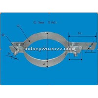 Fastening Clamp for Pole Steel Cable Clamp