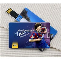 Card USB2.0 Flash Drive, 128MB to 16GB Memory Capacity and Built-in Password Protection