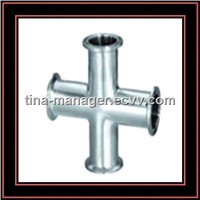 Sanitary stainless steel clamp cross