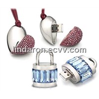 USB 2.0 Jewelry USB,Promotion USB,Gift USB heart pad lock usb drive