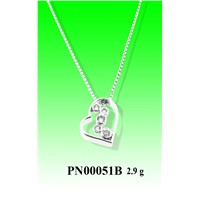 925 Silver necklace With Zircon