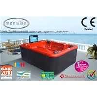 Big outdoor spa for 6 people with TV and DVD