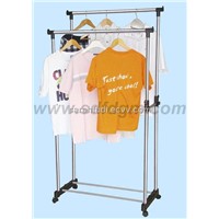 Double-Rail Garment Rack Stand