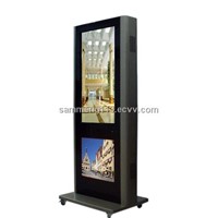 Double Screen KIOSK 42inch pc +24 Inch Network Advertiisng Player Support HD