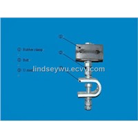 Down lead clamp for tower metal cable clamp
