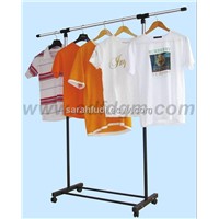 Extendable Metal Single-Rail Garment Rack Stand