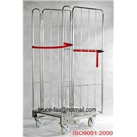 Folding roll container trolley/box pallet