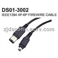 IEEE1394 4p-6p Firewire Cable