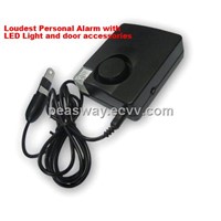 Loudest Personal Alarm with LED Light and Door Accessories