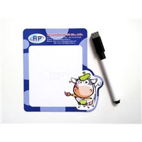 Promotional magnetic note board with pen