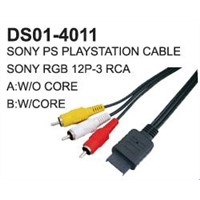 Sony PS Playstation Cable Sony RGB 12p to 3 RCA