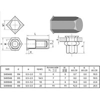 THIN HEAD HEX INSERT RIVET NUT