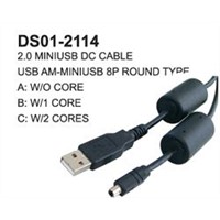 USB Am-Mini USB 8P Round Type