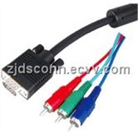 VGA 15pin Male to 3 RCA Cable