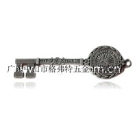 antique silver plated key