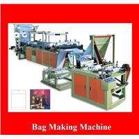 computer control ribbon-throught garbage bag making machine