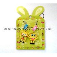 customized soft PVC lover mobile phone strap charm promotion