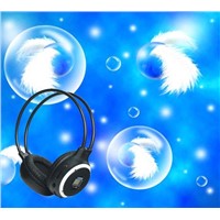 educational wireless headphone/education headphone with fm radio,LCD display