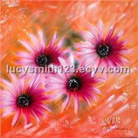 fancy flower oil painting