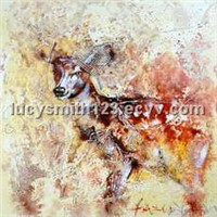 heavy color animal oil painting