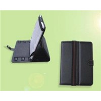 iPad Leather Case w/Rejustable Stand,