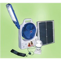 solar power fan with light