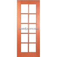 glazed wooden door