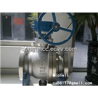 Gear operated ball valve