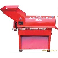 Corn peeling and threshing machine