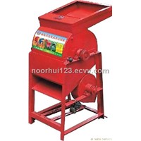 Corn peeling and threshing machine