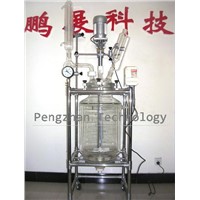 10L Jacket glass reactor (GG17 glass, PTFE sealing,316L stainless steel)