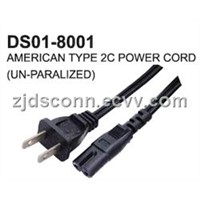 American Type 2C Power Cord (Un-Paralized)