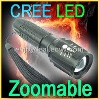 Adjustable Focus 3 Mode Cree LED Flashlight Torch 220 Lumen Zoom to Adjust Focus