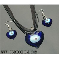 Lampwork glass necklaces and earrings sets,Lampwork Glass Pendants earring sets