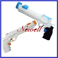 Motion Plus Light Gun Revolver for Nintendo Wii Remote Controller Game