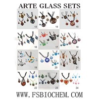 Murano glass Pendant Necklace Earring Jewelry Set,murnao jewlery sets