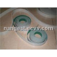 PU Timing Belt With Green Fabric Beside The Teeth