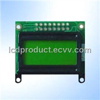 STN Yellow Green 8x 2Character LCD Module with LED Backlight